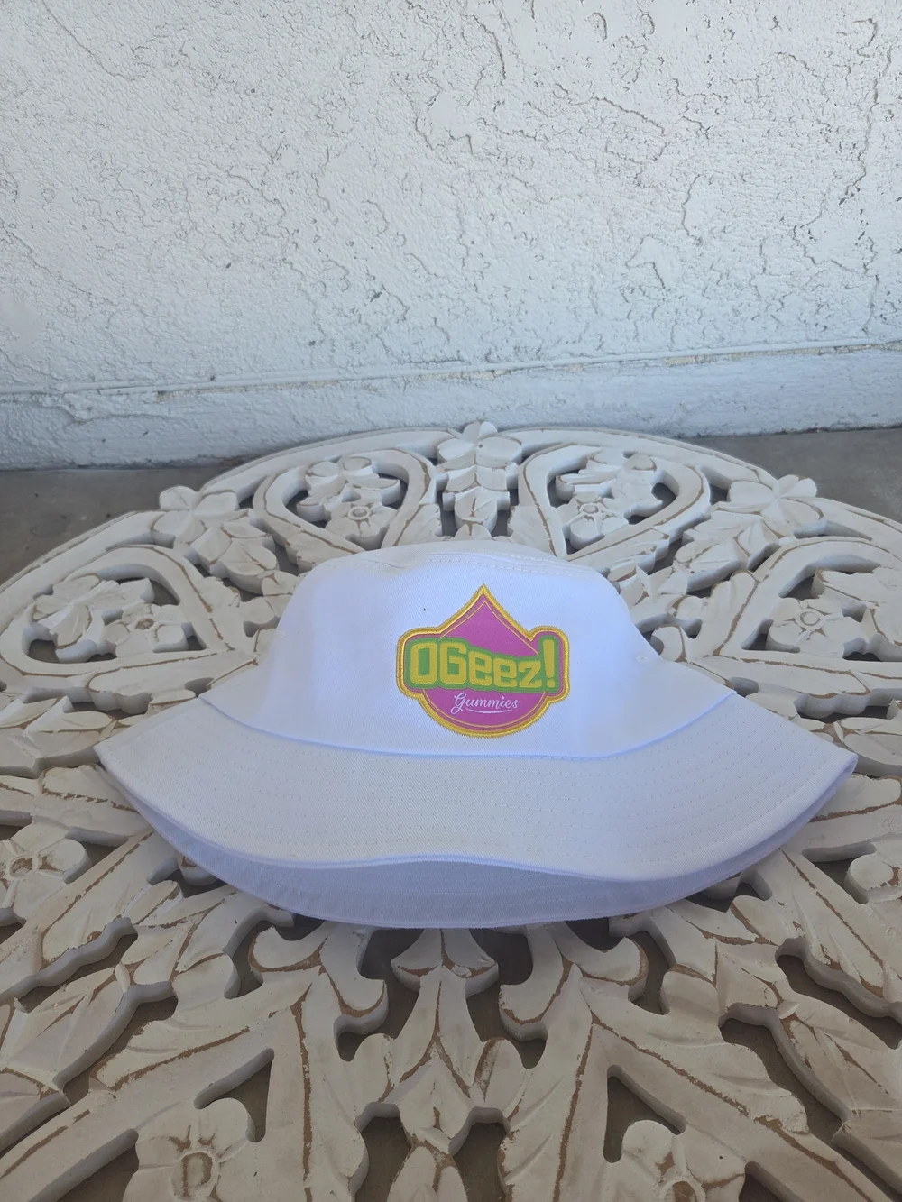 OGeez! Gummies White Bucket Hat | Unisex Cotton Cannabis Brand | New